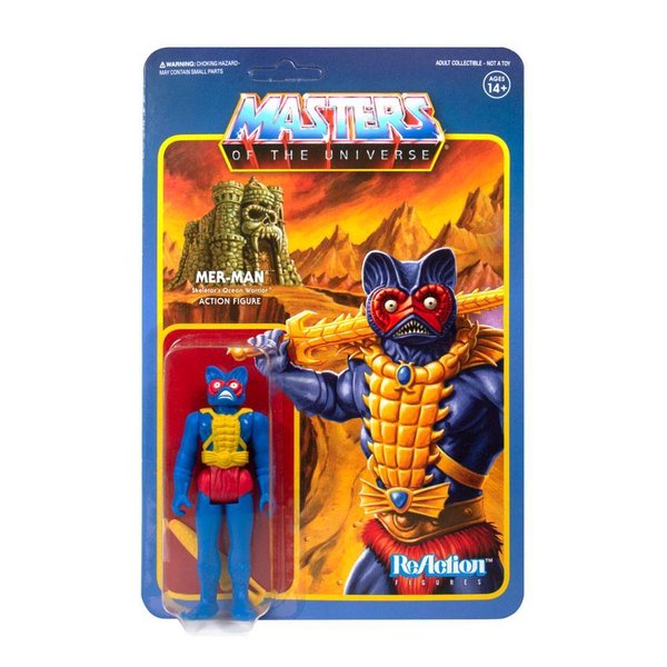 Masters of the Universe ReAction Actionfigur Mer-Man (Carry Case Color) 10 cm Actionfigur