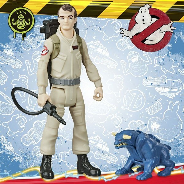 Hasbro Ghostbusters Geisterschreck Figur Peter Venkman mit Dämonenhund und Zubehör, Spielzeug für Ki