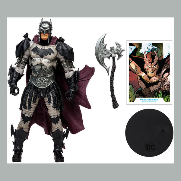 DC Multiverse Actionfigur Gladiator Batman (Dark Metal) 18 cm